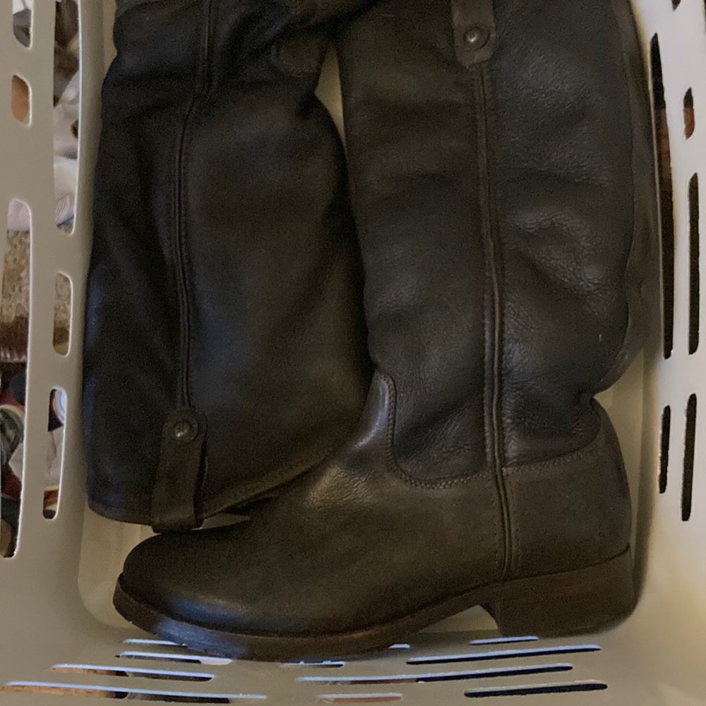 Frye fur lined, nubuck tall boots